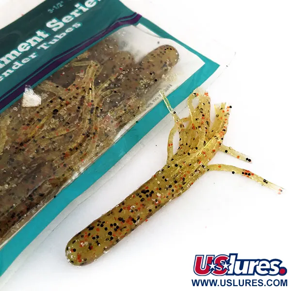 Bass Pro Shops Salty Tender Tubes jigi, Green Pumpkin, 7cm, #9624