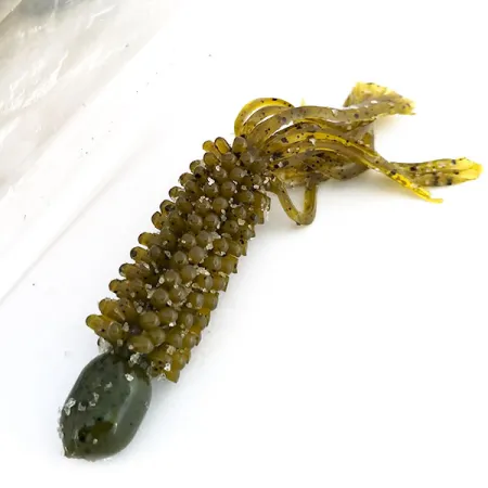 Bass Pro Shops Caterpillar Stud Tube jigi, Green Pumpkin, 8kpl, #9625