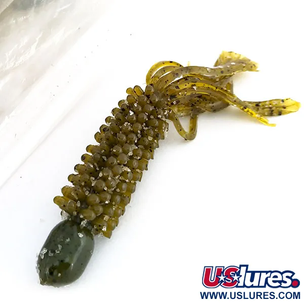 Bass Pro Shops Caterpillar Stud Tube jigi, Green Pumpkin, 8kpl, #9625