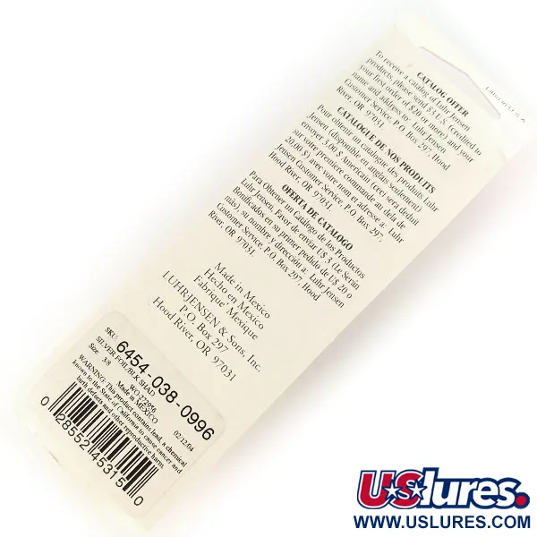 Luhr Jensen P.J.POP Popperi Puu, Musta/Hopea, 17g, Käsintehty, #9634