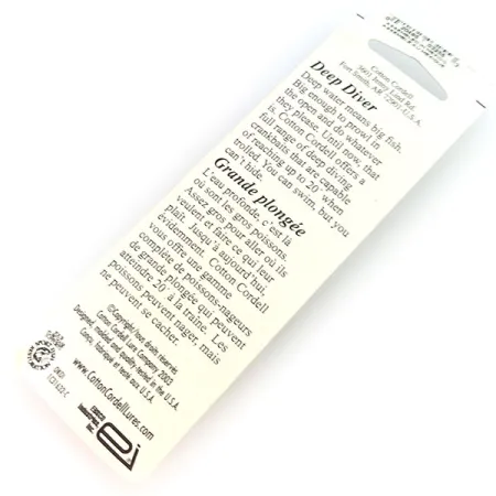 Cotton Cordell Grappler Shad Deep Diver, Nikkeli / Musta, 12g, #9636