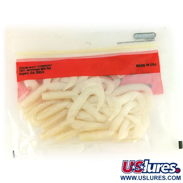 Zoom Creepy Crawler Tail Jigi, White Pearl, 16kpl, Salty, #9660