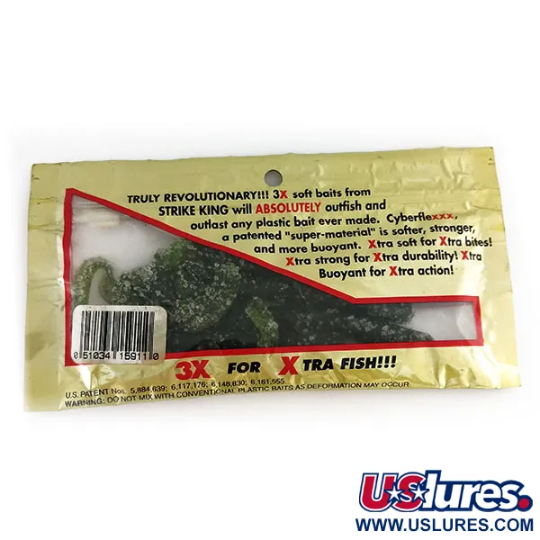 Strike King Ribbon Tail Worm jigi, Watermelon/Chart, 15cm, #9663