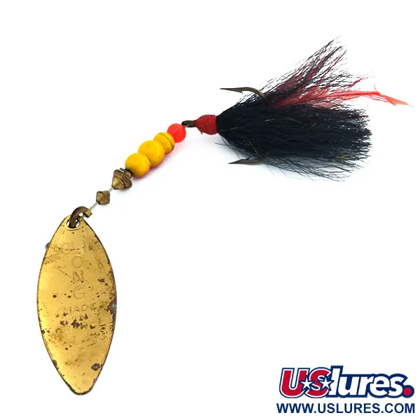 Mepps Aglia Long 3 Dressed Lippa, Oranssi/Kulta, 12g, Bucktail, #9676