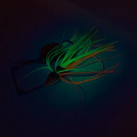 Strike King Mini-King Spinnerbait UV, Gold/Oranssi/Keltainen/Vihreä, 7g, #9695