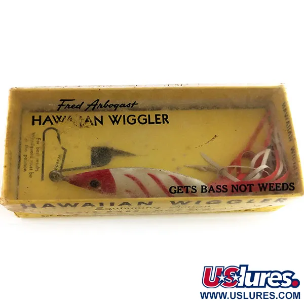 Fred Arbogast 3 Hawaiian Lusikka, Puna-valkoinen, 16g, Ruohosuojattu, #9846