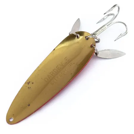 Dardevle Klicker Lusikka, Puna-valko-messinki, 28g, Äänilehdet, #9928