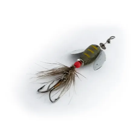 Yakima Bait Spin-n-Glo Viehe, Harmaa / Valkoinen, 0,6g, Höyhen, #9946