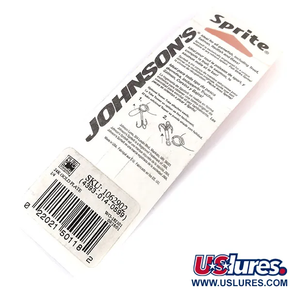 Johnson Sprite Lusikka, Kulta (24K Kullattu), 7g, Red Teaser, #9995