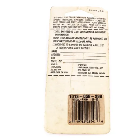 Luhr Jensen Lil' Kroc (Krocodile Stubby) Lusikka, Punainen/Nikkeli, 14g, #9996